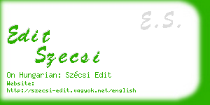 edit szecsi business card
